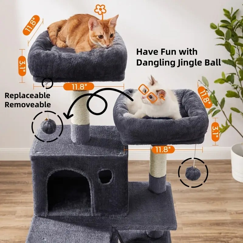 cat tree large cat scratching posts  2 perches 2 - Temu