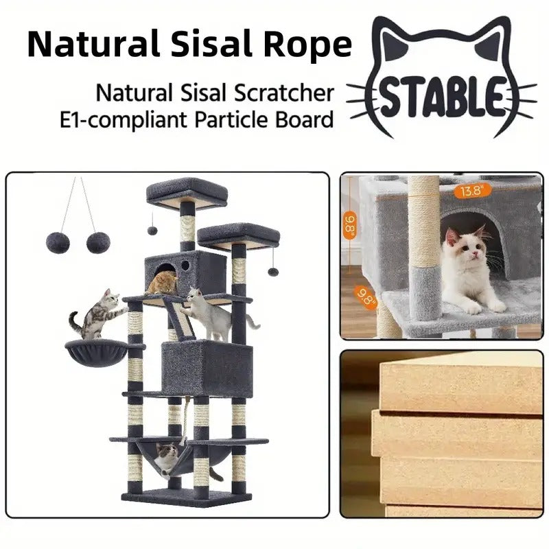 cat tree large cat scratching posts  2 perches 2 - Temu