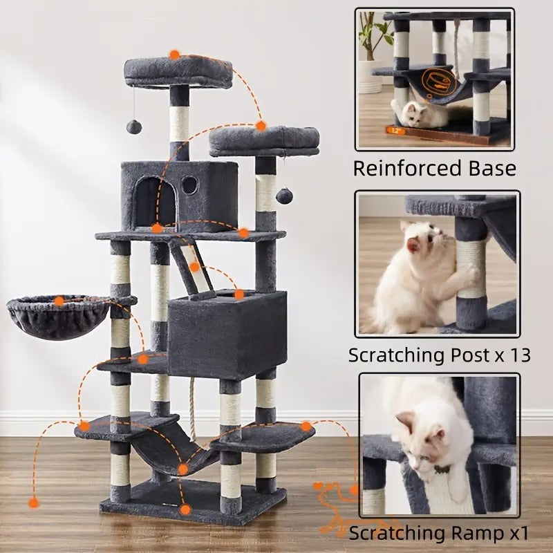 cat tree large cat scratching posts  2 perches 2 - Temu