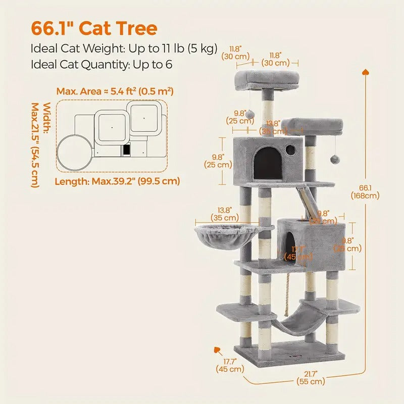 cat tree large cat scratching posts  2 perches 2 - Temu